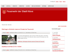 Tablet Screenshot of feuerwehr-kleve.de